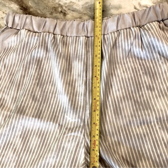 ☀️ Grey Stripe Polyester/Spandex Pants, Stretch Waist Size XL - Picture 6 of 11